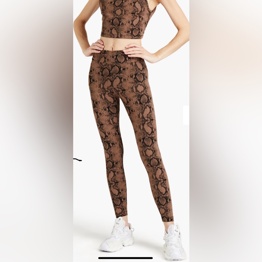 Koral Brown Snake Print Leggings
